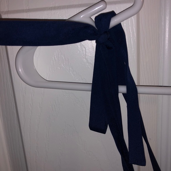 Blue Parker Dress with Shoulder Ties - Picture 2 of 5